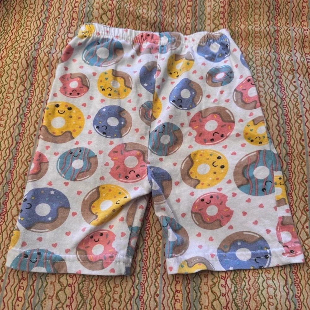 Mon Petit Colorful Donut Print Kids Pajamas 4T